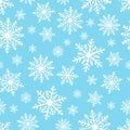 Seamless pattern snowflakes vector illustration Royalty Free Stock Photo